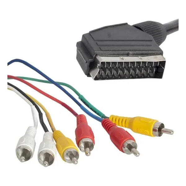 SCART 6 RCA STEREO STANDART 1.5 METRE KABLO