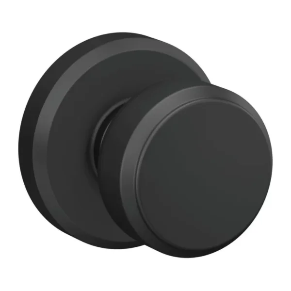 Schlage F170 BWE 622 GSN Bowery Kapı Tokmağı Greyson Trim, Tek Taraflı Dönmeyen Kukla Kapı Kolu, Mat Siyah