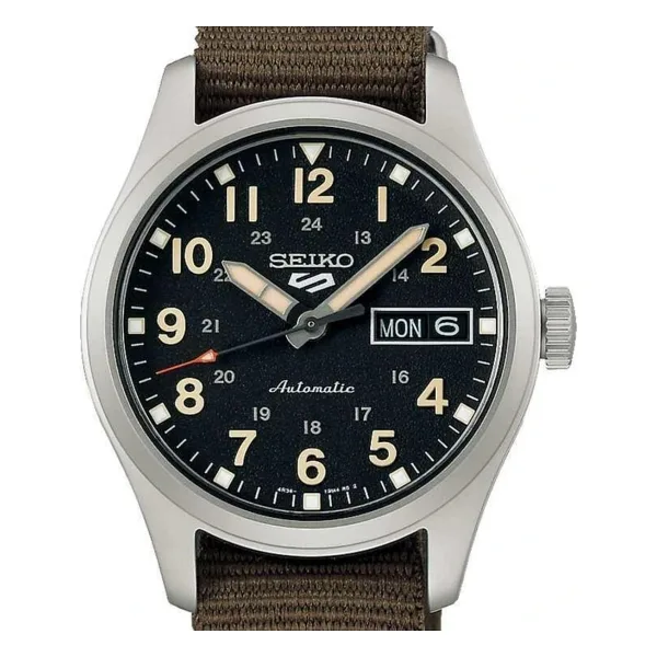 Seiko 5 Sports Field SRPJ85 Kumaş Kordon Siyah Erkek Kol Saati