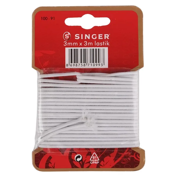 SINGER 100-91 LASTİK 3MM Yuvarlak Lastik 3 mm
