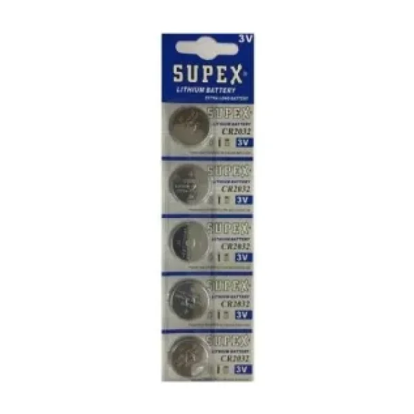 Supex 10 Adet Supex Cr 2032 Pil Bios Para Baskül Tartı Bios Kumanda Anahtar Supex 2032 3V Lityum Pil - 10'lu