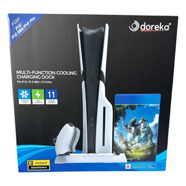 TP5-3537D Ps5 Slim ve Tüm Modeller Için Multi Fonksiyon Soğutma ve Şarj Ünitesi - Beyaz