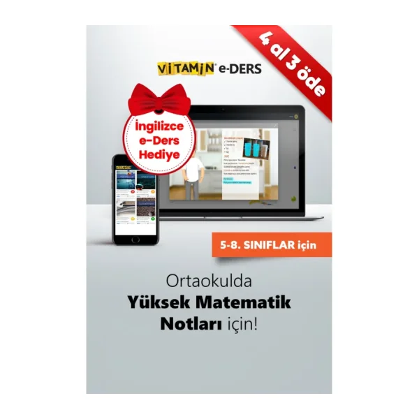 Vitamin 6. Sınıf Matematik (E-Ders) 2285 Yeni Nesil Soru, 1887 Dakika Video Yazılıya Hazırlık