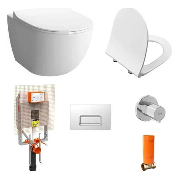 VitrA Sento Rim-Ex Asma Klozet + 800-1868 Gömme Rezervuar Seti