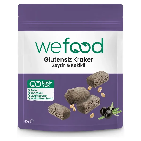 Wefood Glutensiz Zeytinli Kekikli Kraker 40 gr
