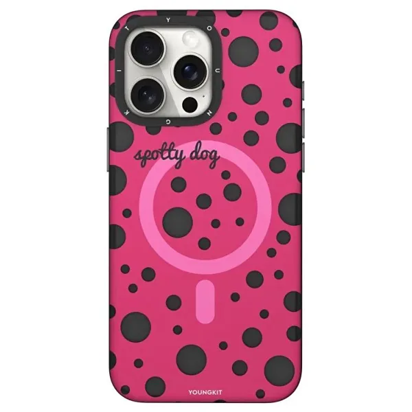 Youngkit Polka Dots iPhone 15 Pro Magsafe Uyumlu Kılıf