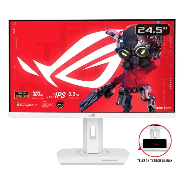 Asus ROG Strix XG259QNG-W 24.5" 0.3 ms Full HD Pivot IPS 380 Hz OC Oyuncu Monitörü