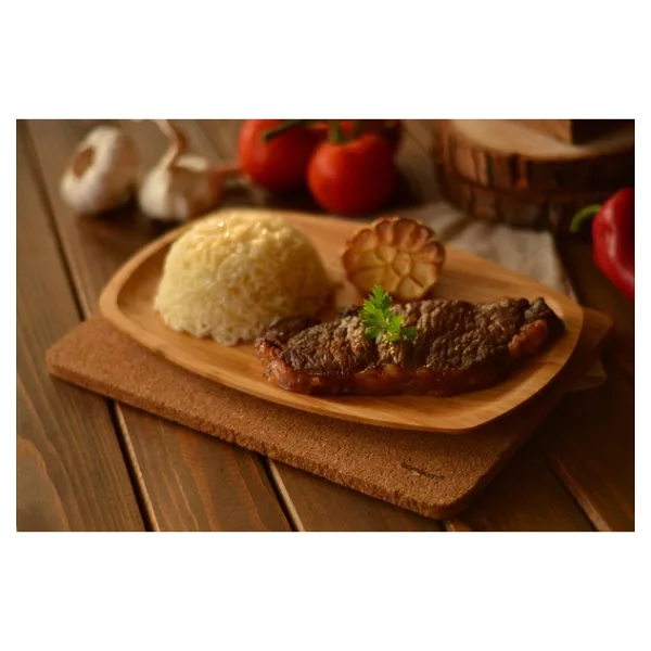 Bambum Kirmit - Mantar Amerikan Servis Dikdörtgen B0036 - Açık Kahverengi - 25 x 25 cm