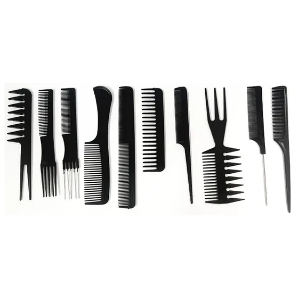 Beauty Care 10Lu Profesyonel Kuaför Tarağı - Berber Tarağı Çantalı Set