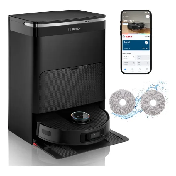 Bosch Spotless Max BCRDW3BX Çöp İstasyonlu Akıllı Robot Süpürge