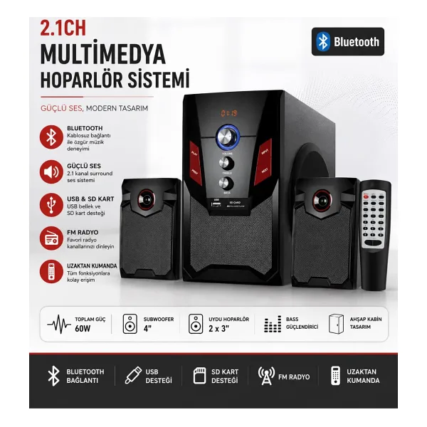 Carboon TS-21 Bluetooth Müzik Seti