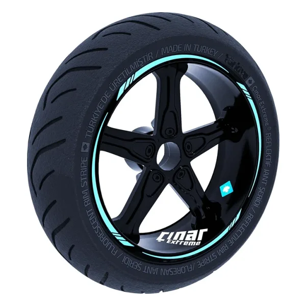 Çınar Extreme Nane Yeşili 4 Parçalı Keskin Jant Şeridi Sticker