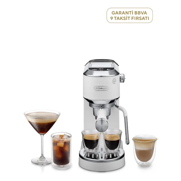 Delonghi Dedica Duo EC890.WI Beyaz Manuel Espresso Makinesi