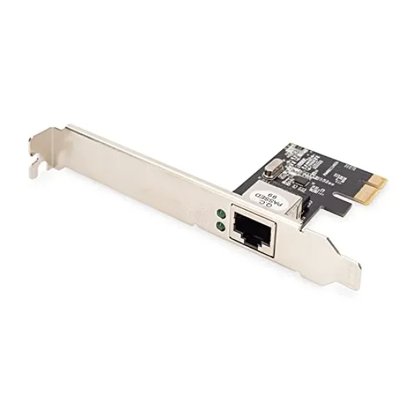 DIGITUS Gigabit Ethernet Ağ Kartı - 1 RJ45 Port - PCI Express - Realtek RTL8111H - Düşük Profil Yuvası Kapağı Dahil - 10/100/1000 Mbps