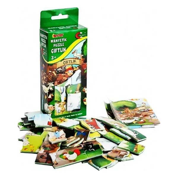 Diytoy Manyetik Puzzle Çiftlik 3 Yaş+