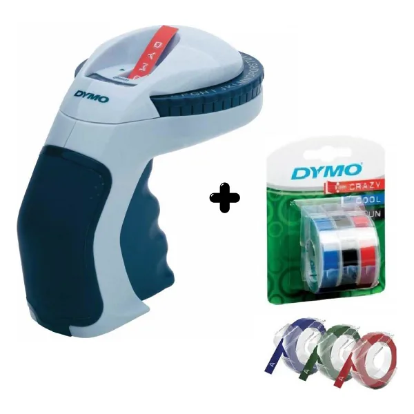 DYMO Omega Etiket Makinesi + 3'lü Blisterli 9 mm x 3 m Yedek Şerit