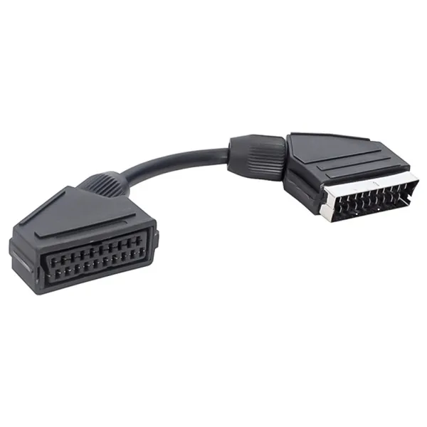 ELEKTROMER Scart Erkek Scart Dişi Ara Kablo 20 Cm