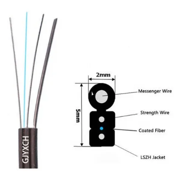 FTTH Fiber Optik Drop Kablosu 4 Core LZSH - Outdoor