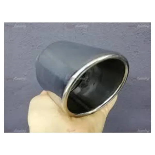 HK TUNİNG Paslanmaz Yuvarlak Eğik Ağız 90mm Tek Çıkış Egzoz Ucu