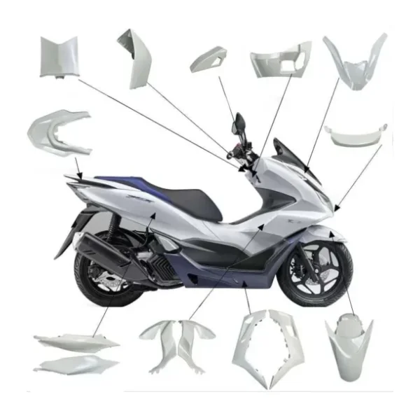 Honda Pcx Grenaj Kaporta Seti Beyaz 2021-2022- 2023 -2024 Uyumlu