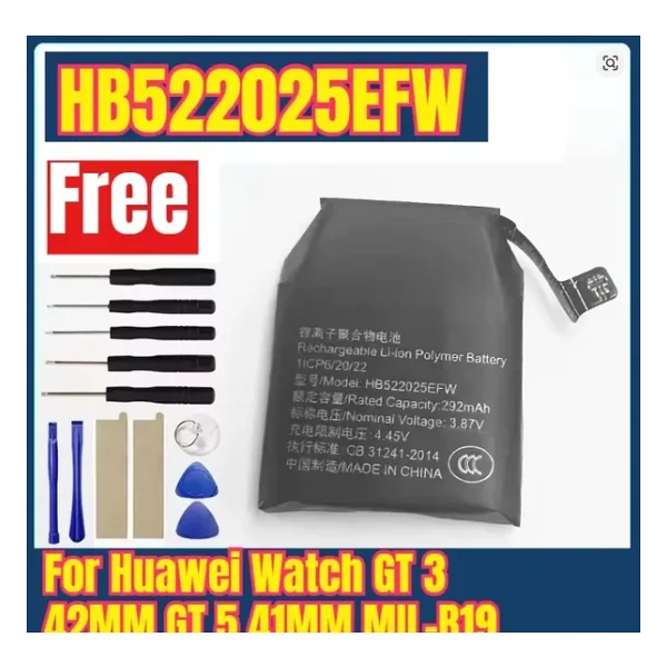 Huawei Watch Gt 3 42Mm Gt 5 41Mm Mıl-B19 Yedek Saat Pili İçin Hb522025efw