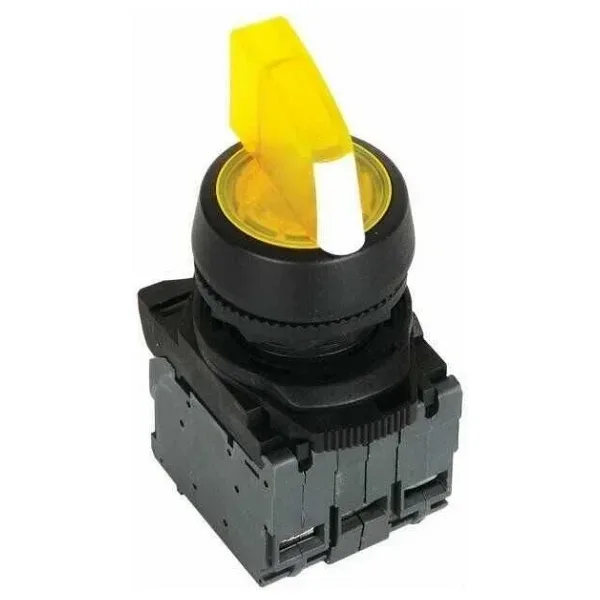 ISP-AK135B5 24V Sarı Işıklı Mandal Buton 1-0-2