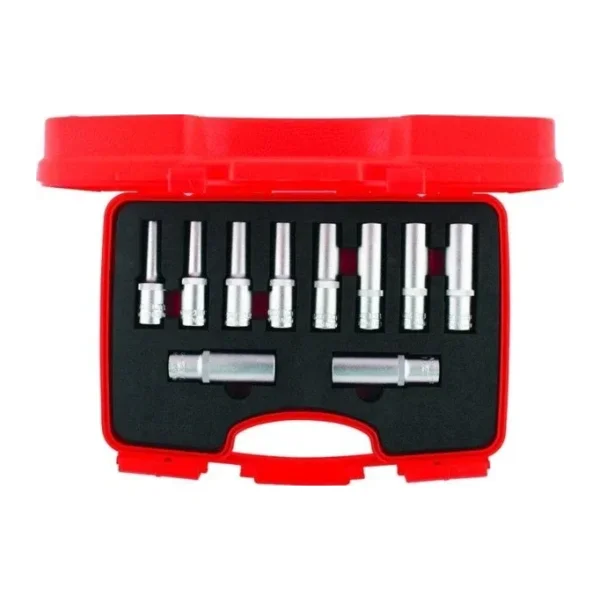İzeltaş 1108006010 1/2'' Altı Köşe 10 Parça Derin Lokma Takımı