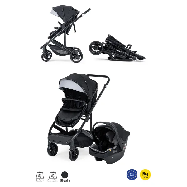 Kanz Echo Siyah Travel Sistem Bebek Arabası