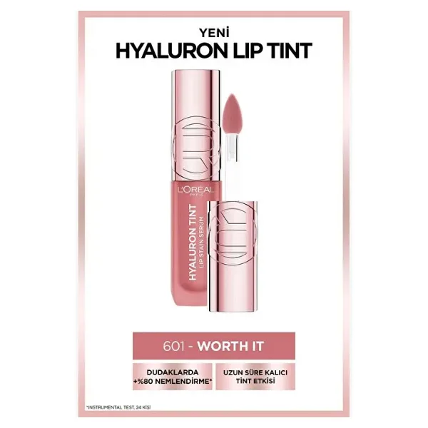 L'Oreal Paris Hyaluron Lip Tint Satin Serum 601 Worth It Likit Ruj