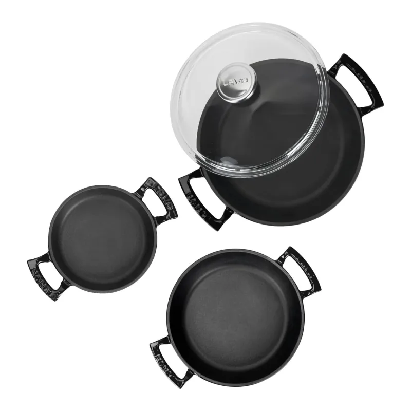 LAVA Döküm Sahan Seti 16-20-24 cm - Profesyonel Lezzet Koleksiyonu
