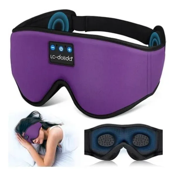 Lc-Dolida 3D Uyku Maskesi - Bluetooth Kablosuz Müzik - Menekşe