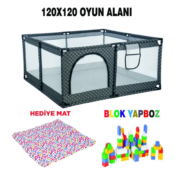 liabebek Icon Koruyucu Bebek Ve Çocuk Oyun Alanı 120x120cm Oyuncaklı