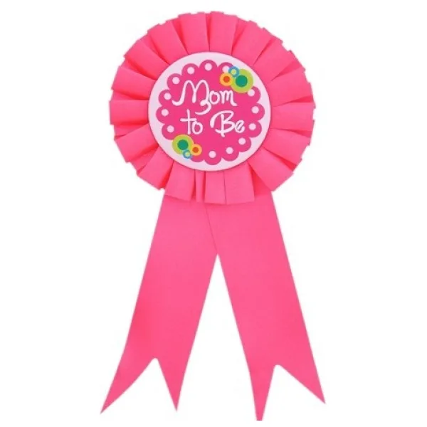 Mom To Be Yazılı Rozet Pembe Renk