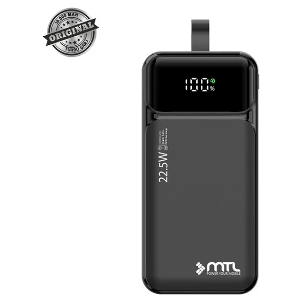MTL 30000 mAh 22.5W Süper Hızlı Şarj Power Bank - Dijital Ekranlı