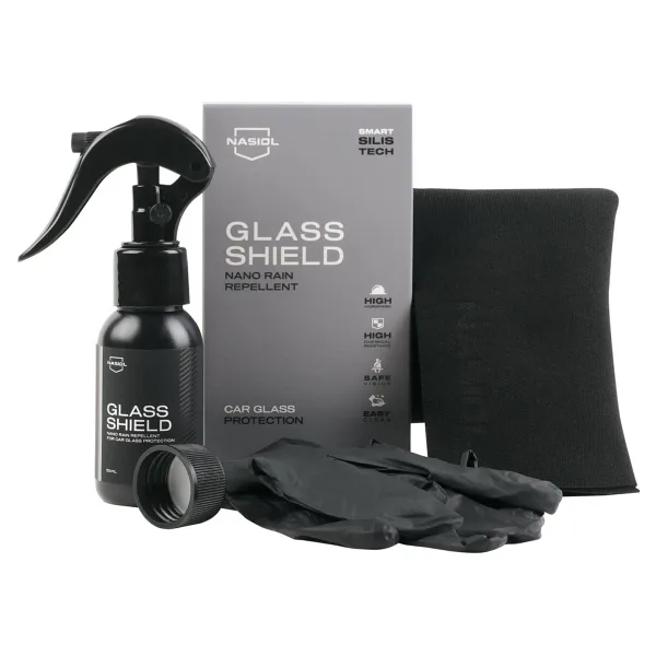 Nasiol Glasshield Araç Nano Yağmur Kaydırıcı Ve Su İtici Sprey-50 Ml-2 Yıl Etkili-Cam Koruma,Otomobil,Motosiklet Cam,Ayna Su Kaydırıcı,Yağmur Tutmaz Nano Kaplama