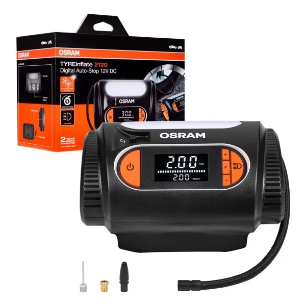 Osram Tyreinflate 2120 OTI2120 Lastik Şişirme Kompresörü Dijital Ekran 12V (1 Ad.)