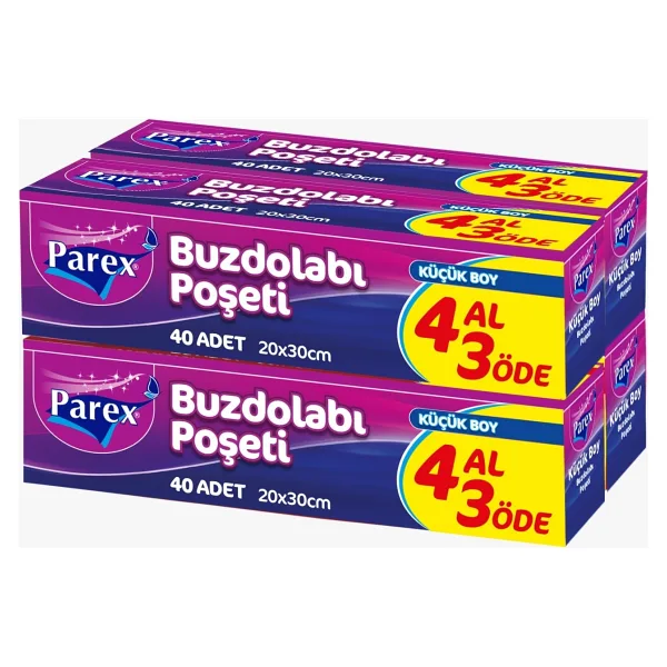 Parex Küçük Boy Buzdolabı Poşeti 4x40'lı