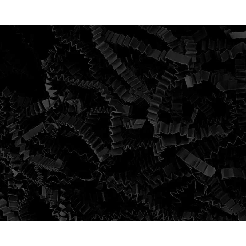 Roco Paper Co. Zigzag Kırpık Kağıt - Siyah - 250GR Kutu Içi Süsleme - Kırpıntı Zigzag Z Kağıt