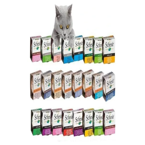 Schesir Kedi Konserve Maması (24 Adet)