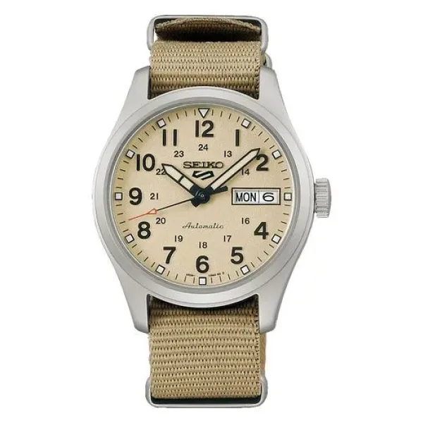 Seiko 5 Sports Field SRPJ83 Kumaş Kordon Camel Erkek Kol Saati