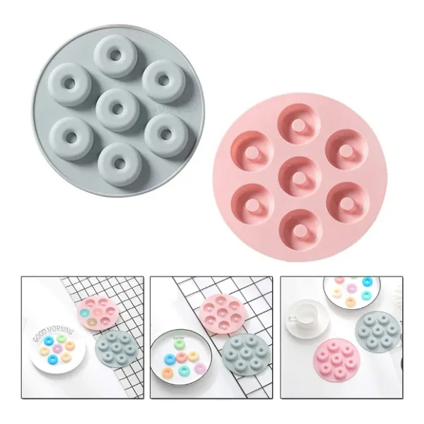 Silikon Mini Donut Çikolata Ve Jelibon Kalıbı 7 Li