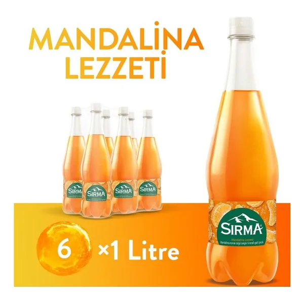 Sırma C Vitaminli Mandalina Doğal Maden Suyu 6x1 lt