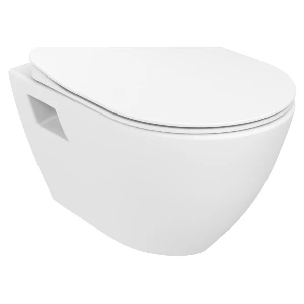 Terra Rim-Off Asma Klozet ve Duck Thermoplast Yavaş Kapanan Klozet Kapağı Set - Beyaz