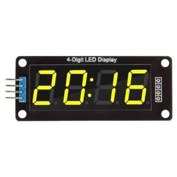TM1637 4 Digit Led Display Saat Modülü - Sarı