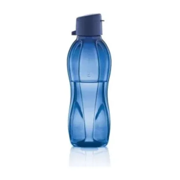 Tupperware Eco Şişe 500 ml Yarı Saydam Mavi Polimer Gövde Sızdırmaz Kapaklı Taşınabilir Matara