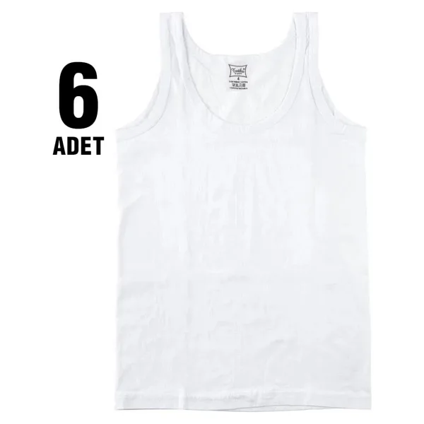 Tutku Erkek Çocuk 6'lı Paket Atlet Elf568Tut01246, Beyaz, 11-12 Yaş