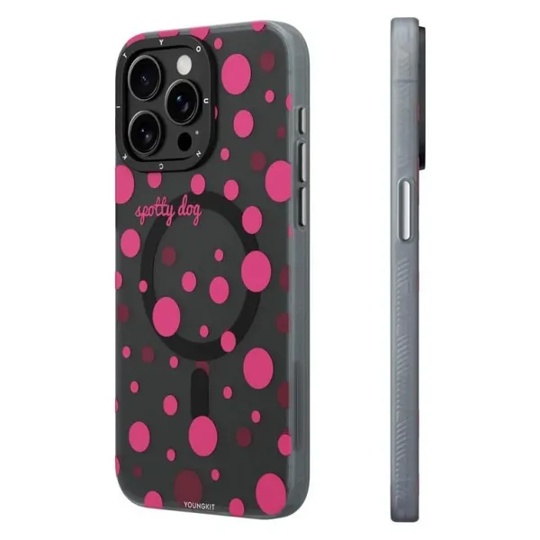 Youngkit Polka Dots iPhone 14 Pro Magsafe Uyumlu Kılıf
