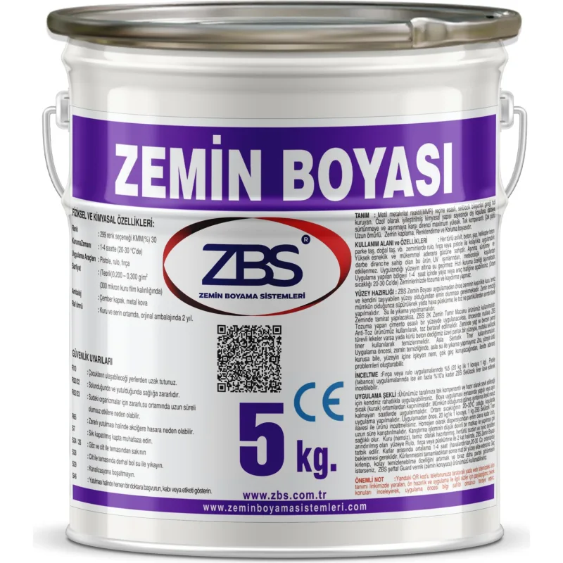 Zbs Zemin Boyası 5 Kg Ral 7042 Koyu Gri