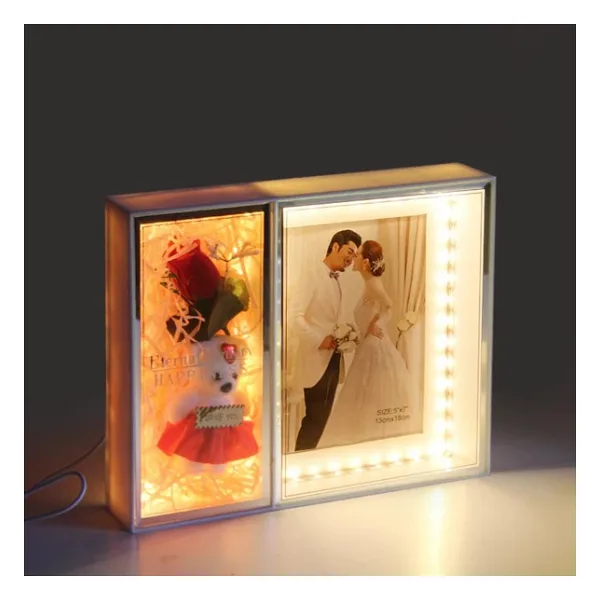 3D LED'li Ayıcık Fotoğraf Çerçevesi