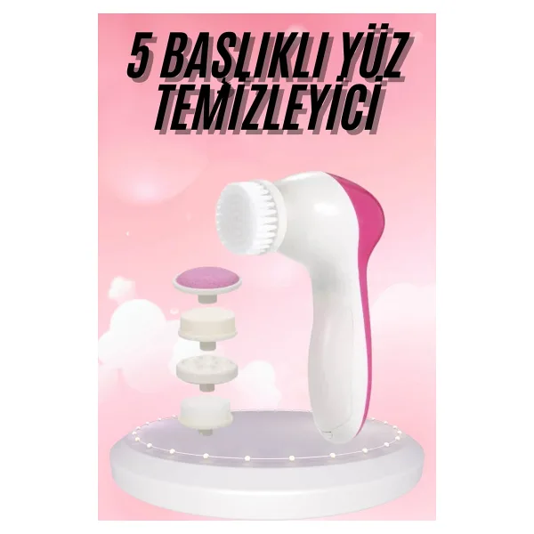 5 Başlıklı Titreşimli Cilt Temizleme Seti Canlandırıcı ve Onarıcı ( Lisinya )